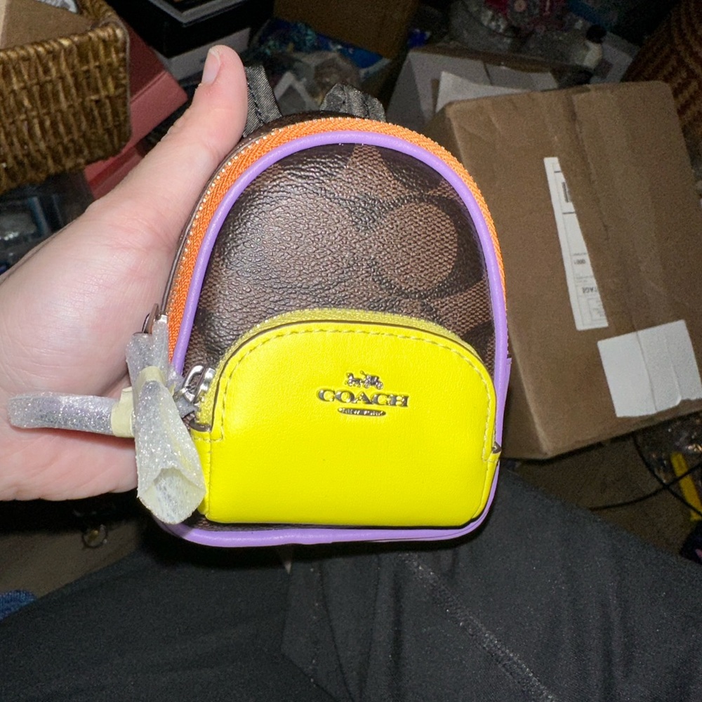 New Coach Mini Court Backpack Charm